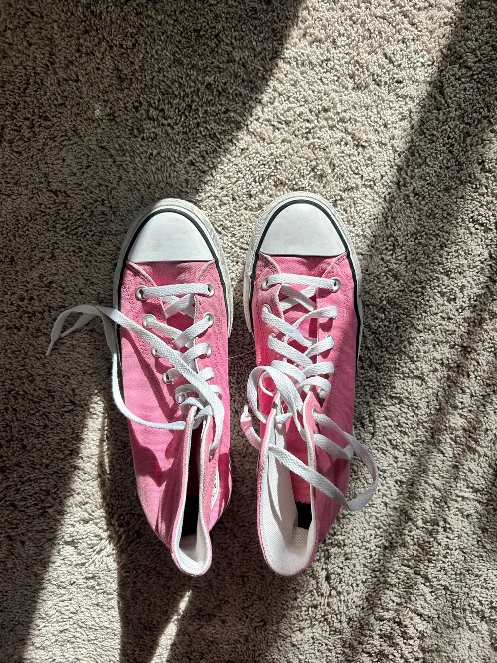 Pink High-Top Converse  Sneakers
